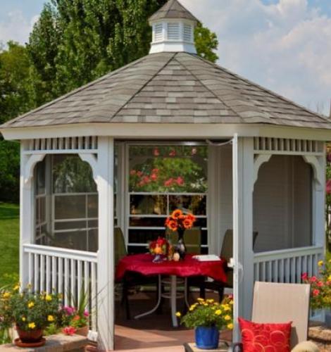 Octagon Vinyl Gazebo