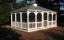 White vinyl rectangle gazebo with gray roof