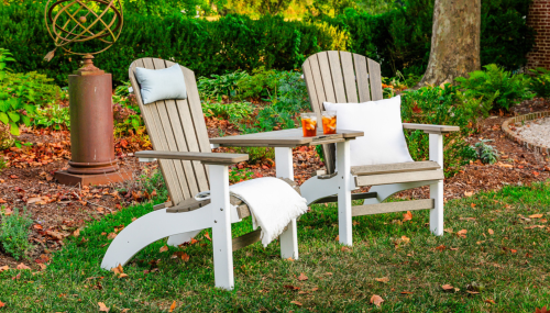 White Settees outside