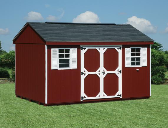red cottage shed