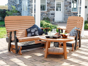 Curve Back Gliders & Conversation Table Set