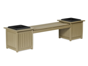 Double Planter With Bench