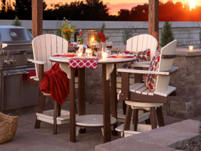 Swivel Balcony Chair & Round Table Dining Set